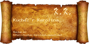 Kuchár Karolina névjegykártya